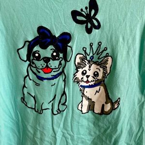 Justice Girls size 14/16 puppy shirt